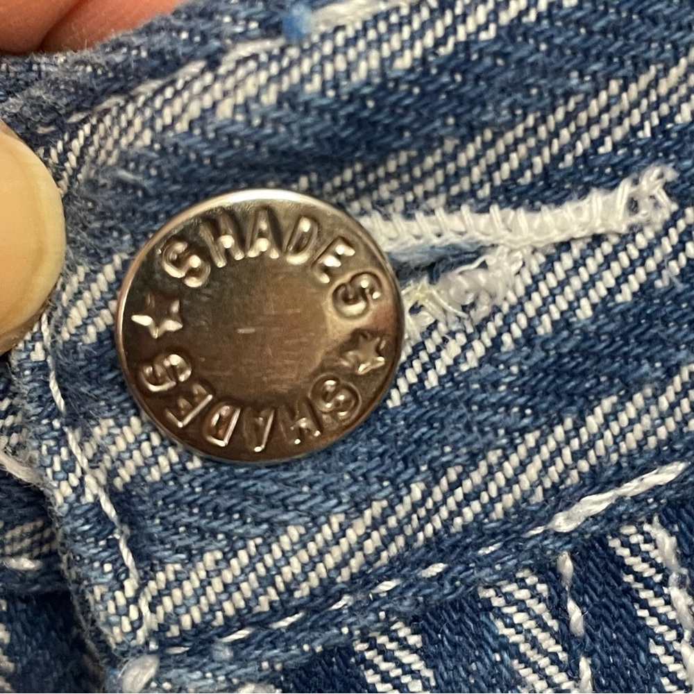 Vintage 1970’s Jeans Shades women’s size 11 striped mom jeans 100% Cotton - Picture 3 of 13